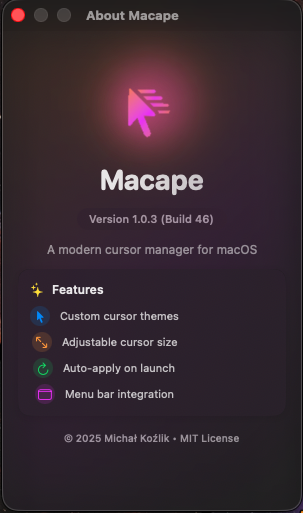 Macape About Window